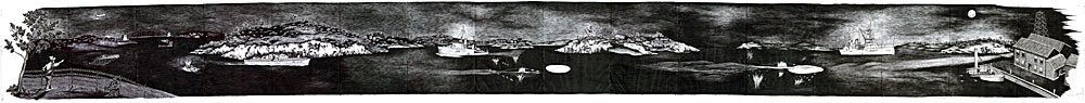 The Sinking of HMAS Kuttabul panorama by James Kite
