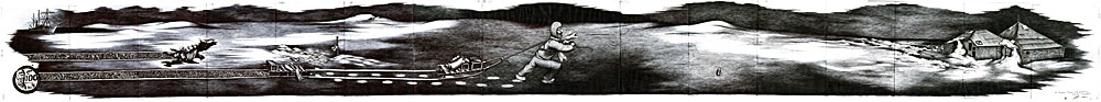 Sir Douglas Mawson & the Australasian Antarctic Expedition panorama by James Kite